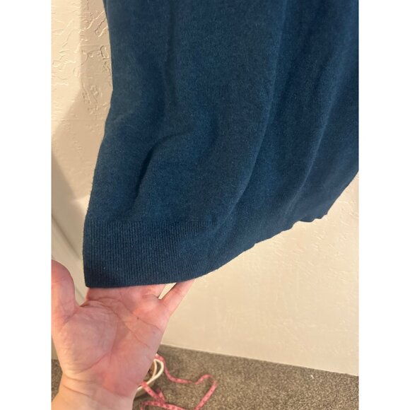 Apt. 9 XL 100% Cashmere Soft Cozy Blue Long Sleeved Winter Crewneck Sweater - Picture 9 of 9